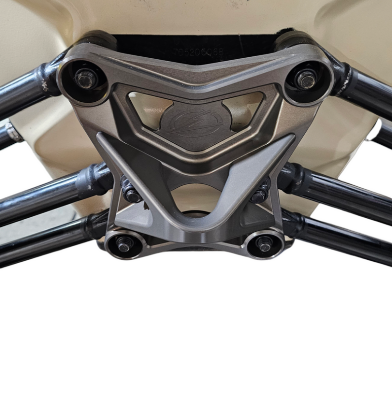 Can-Am Maverick X3 Radius Rod Plate - Rear - Elektric Off Road - Volt - Gun Metal - `17-`21